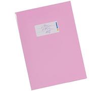 HERMA 19855 Protège-cahiers, format A5, en carton rose, avec champ d'inscription, en papier solide et extra fort, protège-cahiers, couleur