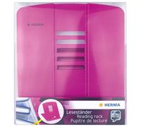 Herma Support de lecture en métal – 5 niveaux réglable, antidérapant – Rose