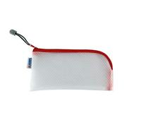 Herma Pochette zippée 20002 - Étui de voyage 23×11 cm, transparente, rouge