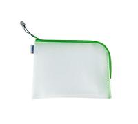 HERMA 20010 Trousse de toilette A5 à fermeture éclair (26 x 20 cm) petite pochette transparente à fermeture zip pour produits cosmétiques, liquides, maquillage, brosse à dents, sac cosmétique, vert