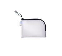 HERMA 20023 - Trousse de Voyage à Fermeture éclair - Format A6 - Transparente - Noire - Petite Poche Transparente - avec Fermeture éclair - pour la Toilette du téléphone Portable, des câbles de