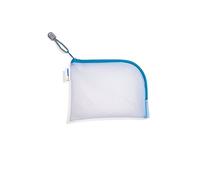 HERMA 20025 - Trousse de Voyage à Fermeture éclair - Format A6 - Bleu Transparent - Petite Pochette Transparente avec Fermeture éclair - pour la Toilette du téléphone Portable, des câbles de