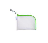 HERMA 20026 - Trousse de Voyage à Fermeture éclair - Format A6 - Transparent - Vert - Petite Poche Transparente - avec Fermeture éclair - pour la Toilette - pour téléphone Portable, câbles de