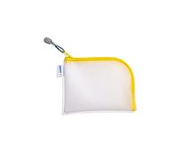 Herma Trousse de voyage 20027 – Format A6, jaune transparent, petite pochette à fermeture éclair