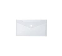 HERMA 20032 Porte-documents DIN long (22 x 12 cm, polypropylène) - Poches transparentes avec bouton pression - Pour l'école, l'université, le bureau, les enveloppes en polypropylène - Blanc