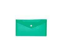 HERMA 20034 Porte-documents DIN long vert transparent, petites poches transparentes avec bouton pression, enveloppe en plastique pour l'école, l'université, le bureau, les voyages