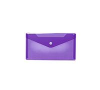 HERMA 20042 Porte-documents DIN long transparent violet avec petite pochette transparente avec bouton pression enveloppe en plastique pour l'école, l'université, le bureau, les voyages
