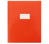 HERMA 20045 Quart Protège-cahiers, en carton rouge, avec champ d'inscription, en papier solide et extra résistant, pour cahiers d'école, couleur