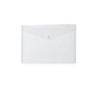 HERMA 20051 Porte-documents A5 blanc transparent avec petite pochette transparente avec bouton pression enveloppe en plastique pour l'école, l'université, le bureau, les voyages