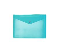 HERMA 20059 Porte-documents A5 transparent bleu clair, petites pochettes transparentes avec bouton-pression, enveloppe en plastique pour l'école, l'université, le bureau, les voyages