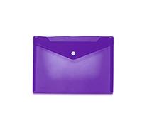 HERMA 20061 Porte-documents A5 transparent violet violet petites pochettes avec bouton pression enveloppe en plastique pour école, université, bureau, voyage