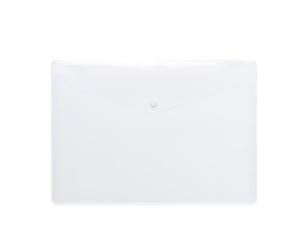 HERMA 20068 Porte-documents A4 blanc transparent avec petite pochette transparente avec bouton pression, enveloppe en plastique pour l'école, l'université, le bureau, les voyages