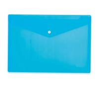 Herma Porte-documents 20076 A4 transparent bleu clair – petites pochettes avec bouton-pression