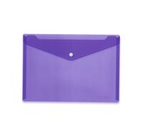 HERMA 20078 Porte-documents A4 transparent violet violet petite enveloppe avec bouton pression enveloppe en plastique pour l'école, l'université, le bureau, les voyages