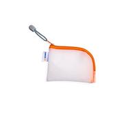 Herma Trousse de voyage 20253 – Format A7 transparente orange, poche zippée pour téléphone, câbles
