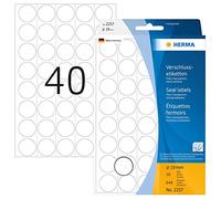 Herma 2257 Étiquettes fermoirs extrafortes rondes diamètre 19 mm 640 pièces, Mat