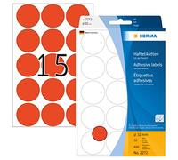 Herma 2272 Étiquettes universelles diamètre 32 mm 480 pièces Rouge