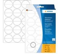Herma Étiquettes Fermoirs Perforées Ø 32 Mm, Transparentes, Extrêmement Adhésives, Film Mat, 240 Pcs