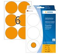 Herma 2284 Étiquettes universelles diamètre 50 mm 144 pièces Orange fluo