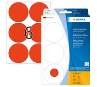 HERMA 2286 Multi-purpose labels/colour dots Ø 50 mm round luminous red paper mat