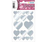 HERMA 3055 Lot de 36 autocollants en forme de cœur en forme de cœur pour la Saint-Valentin, l'amour, le mariage, l'anniversaire, le scrapbooking, la décoration, les cadeaux, les lettres, le bricolage