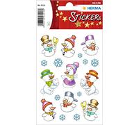 HERMA 3216 Lot de 27 autocollants de Noël en papier mat pour décoration de Noël - Autocollants permanents pour Noël, cadeaux, travaux manuels, calendrier de l'Avent - Multicolore