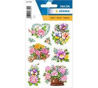 HERMA 3354 Lot de 24 autocollants roses avec motif plantes vintage pour album photo, journal intime, album de poésie, scrapbooking, décoration d'anniversaire, lettres, bricolage