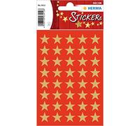 HERMA 3412 Lot de 120 autocollants étoiles dorées - 13 mm - En papier - Autocollants de Noël pour cadeaux de Noël - Calendrier de l'Avent - Décoration pour enfants - Récompense - Bricolage