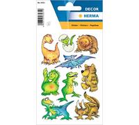 HERMA 3431 Lot de 27 autocollants dinosaures petits et grands animaux avec motif de dinosaure amusant Étiquettes pour enfants pour album photo, journal intime, album de poésie, scrapbooking,