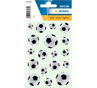 HERMA 3434 Lot de 54 autocollants de sport avec motif football - Pour album photo, journal intime, album de poésie, scrapbooking, décoration d'anniversaire, lettres, bricolage