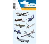HERMA 3442 Lot de 24 Autocollants Avion Petit Grand Format avec Motif hélicoptère pour Album Photo, Journal Intime, Album de poésie, Scrapbooking, décoration d'anniversaire, Lettres, Bricolage