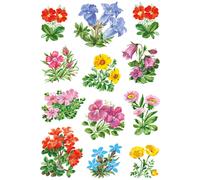 Herma 3582 Flower Stickers for Children, Mountain Flowers (36 Stickers, Paper, M