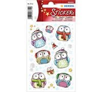 HERMA 3712 Lot de 9 autocollants pour enfants Motif hiboux avec yeux mobiles