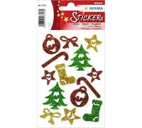HERMA 3728 Christmas Stickers, Symbols (14 Stickers, Paper, Glitter) Self-Adhesi