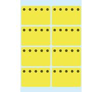 HERMA 3771 Lot de 48 étiquettes autocollantes pour congélation, 26 x 40 mm, 8 par feuille, mates, en papier vierge, pour étiqueter, étiquettes adhésives pour les aliments congelés, jaunes