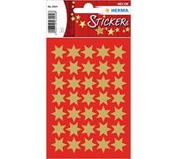 HERMA 3904 Lot de 105 petites étoiles dorées de 16 mm en papier - Autocollants de Noël pour cadeaux de Noël - Calendrier de l'Avent - Décoration pour enfants - Récompense DIY