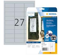Herma 4098 Étiquettes en plastique 63,5 x 29,6 A4 LaserCopy Argenté