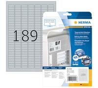 Herma 4220 Étiquettes signalétiques plaques 25 x 10 A4 LC Argenté