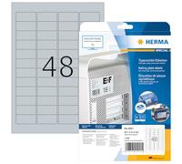 HERMA plaque signalétique étiquettes SPECIAL 45,7 x 21,2 mm argent 1.200 étiquettes