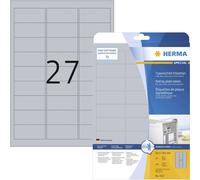 Herma 4222 Etiquette plaques signalétiques 63.5 x 29.6 mm film de polyester argent 675 pc(s) fixation permanente imprimante laser