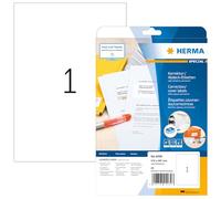 Herma Étiquettes de correction 4230 – A4 210 x 297 mm – 25 autocollantes permanentes blanches