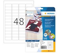 HERMA Special - Blanc - 45.7 x 21.2 mm 1200 étiquette(s) (25 feuille(s) x 48) étiquettes de sécurité/scellement mates autocollantes pour films Blanc G