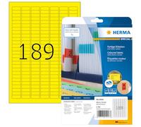 Herma 4243 Étiquettes 25,4 x 10 A4 3780 pièces Jaune