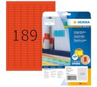 Herma 4244 Étiquettes 25,4 x 10 A4 3780 pièces Rouge