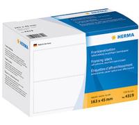 Herma 4319 Etiquette daffranchissement 163 x 45 mm papier blanc 1000 pc(s) fixation permanente machine à affranchir