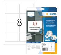 Herma Étiquettes 4350 – amovibles 96 x 63,5 mm A4 Blanc – 200 étiquettes (25 feuilles x 8)
