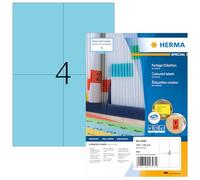 Herma Étiquettes 4398 A6 (105 x 148 mm) 400 pièces - papier mat, auto-adhésives permanentes - Bleu