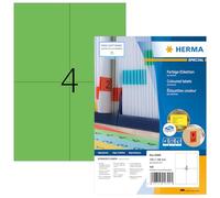 HERMA Self Adhesive Coloured Labels, 4 Labels Per A4 Sheet, 400 Labels For Print