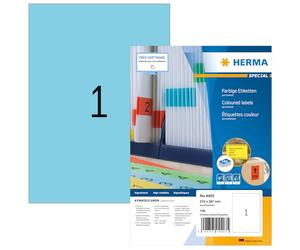 Herma 4403 Étiquettes 210 x 297 A4 100 pièces Bleu