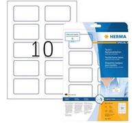 Herma 4410 Nom Étiquettes (A4, 80 x 50 mm bord résidus acétate soie) Lot de 200, blanc/bleu Blanc G